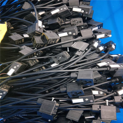 Pneumatic Hydraulic Instrument Cable Length 2pin Solenoid Valve Waterproof Customized Connector With Grounding Stake And LED Display